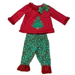 Bumble & Birdie 2 piece Christmas outfit Infant girl Size 6 Months / 6M